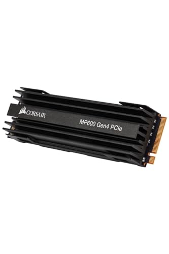 Corsair MP600 1TB M.2 NVMe PCIe x4 Gen4 SSD (Lesegeschwindigkeitenvon bis zu 4.950 MB/s sowie sequenziellen Schreibgeschwindigkeiten bis 4.250 MB/s) Schwarz