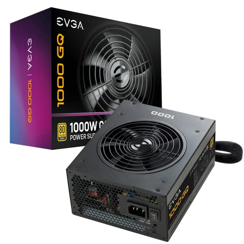 EVGA 1000 GQ, 80+ GOLD 1000W, Halbmodular, EVGA ECO Mode, 5 Jahre Garantie, Netzteil 210-GQ-1000-V2