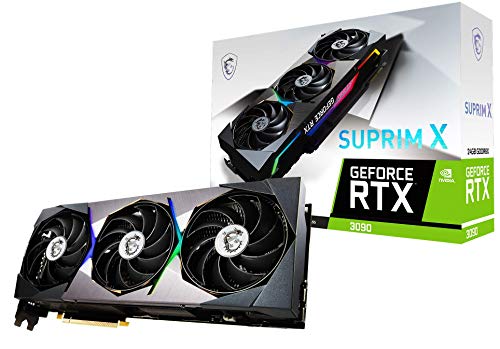 MSI GeForce RTX 3090 SUPRIM X 24G Gaming Grafikkarte - RTX 3090, 24GB GDDR6X, PCI Express Gen 4, DisplayPort v1.4a, HDMI 2.1, 4K Auflösung, Ray Tracing