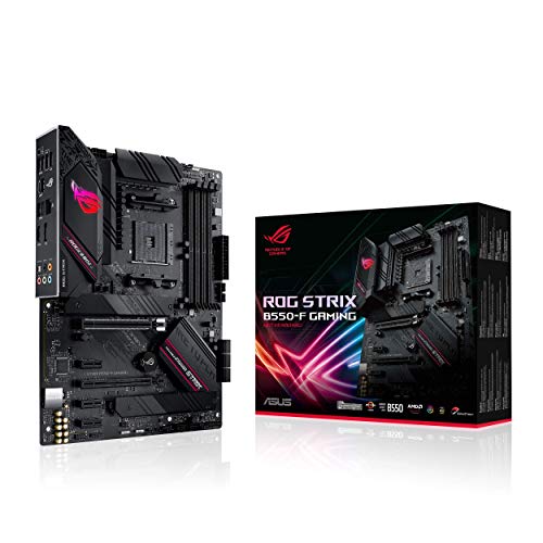 ASUS ROG Strix B550-F Gaming Mainboard Sockel AM4 (ATX, Ryzen, PCIe 4.0, Intel 2,5 Gbit/s-Ethernet, 2x M.2 mit Kühlern, SATA 6Gbit/s, USB 3.2 Gen 2, Aura Sync)