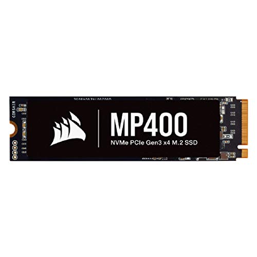 Corsair MP400 1 TB Gen3 PCIe x4 NVMe M.2 SSD (sequentielle Lesegeschwindigkeiten von bis zu 3.400 MB/s und sequentielle Schreibgeschwindigkeiten von 3.000 MB/s, 3D QLC High Density NAND) Schwarz