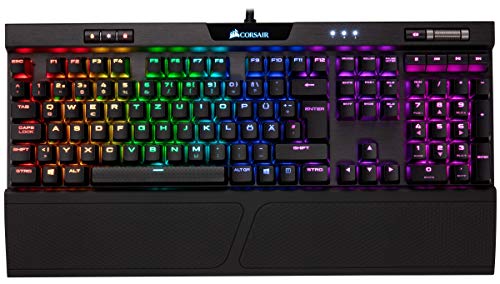 Corsair K70 RGB MK.2 Mechanische Gaming Tastatur (Cherry MX Brown: Taktil und Leise, Dynamischer RGB LED Hintergrundbeleuchtung, Qwertz DE Layout) schwarz
