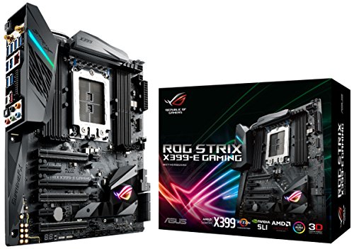 Asus ROG Strix X399-E Gaming Mainboard Sockel TR4 (EATX, AMD Ryzen Threadripper, 8x DDR4-Speicher mit 3600+MHz, Dual M.2 Sockel, Aura Sync RGB, USB 3.1)