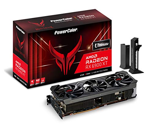 PowerColor Red Devil AMD Radeon RX 6900 XT Ultimate Gaming Grafikkarte mit 16 GB GDDR6 Speicher, angetrieben von AMD RDNA 2, HDMI 2.1 One Size