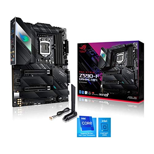 ASUS ROG Strix Z590-F Gaming WiFi Mainboard Sockel Intel LGA 1200 (Intel Z590, ATX, 4x M.2, PCIe 4.0, USB 3.2 Gen 2x2, WiFi6, Aura Sync)
