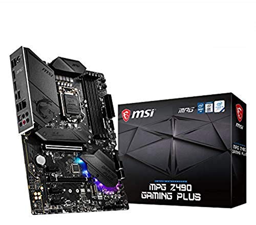 MSI MPG Z490 GAMING PLUS ATX Gaming-Mainboard (10. Generation Intel Core, LGA 1200-Sockel, DDR4, CF, zwei M.2-Steckplätze, USB 3.2 Gen 2, 2.5G LAN, DP/HDMI, Mystic Light RGB)