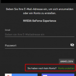 Bei Nvidia GeForce Experience registrieren