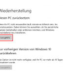Windows 10 Zurücksetzen